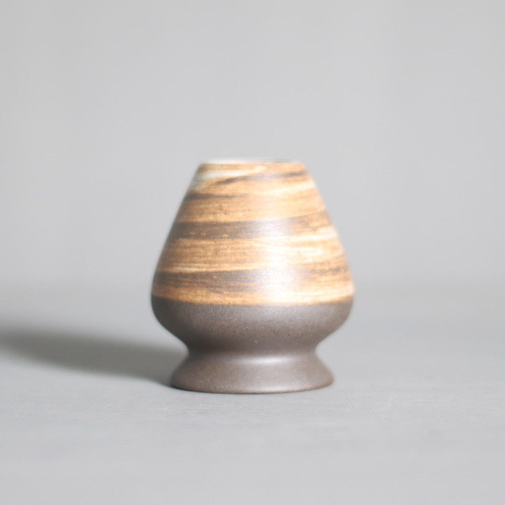 Bamboo Whisk Chasen - Matcha-gardehouder, keramische bamboe Chasen-standaard, rustieke Japanse