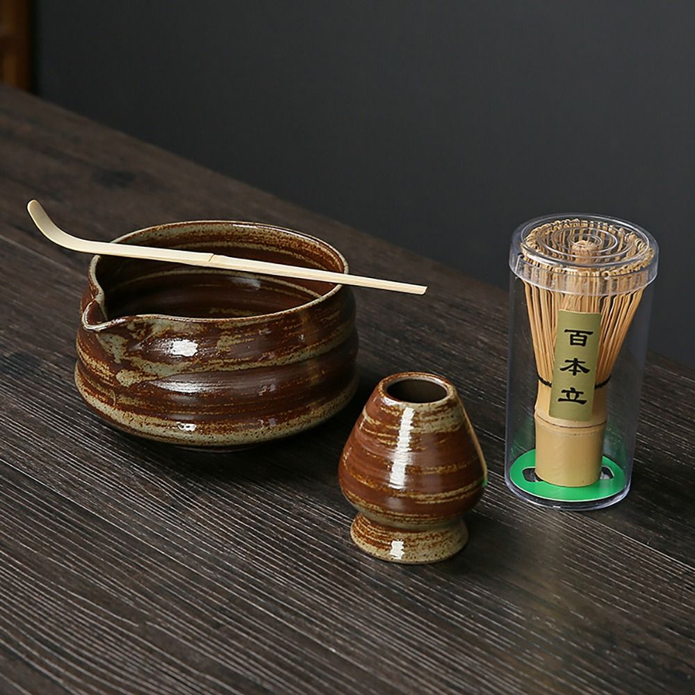 Bamboo Whisk Chasen - 4 STUKS Nieuwe Bamboe Keramische Japanse